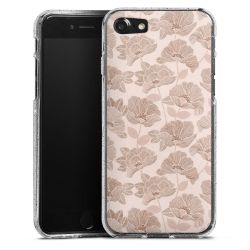 Silikon Glitter Case transparent-silber