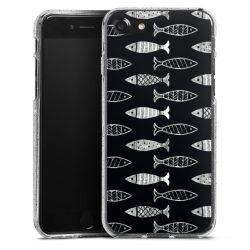 Silikon Glitter Case transparent-silber