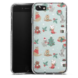 Silikon Glitter Case transparent-silber