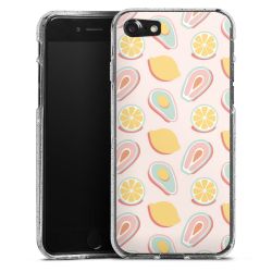 Silikon Glitter Case transparent-silber