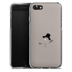 Silikon Glitter Case transparent-silber