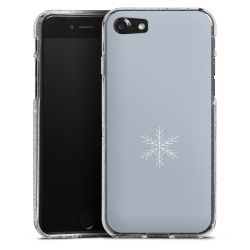 Silikon Glitter Case transparent-silber