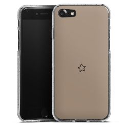 Silikon Glitter Case transparent-silber