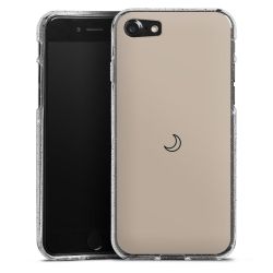 Silikon Glitter Case transparent-silber