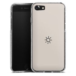 Silikon Glitter Case transparent-silber