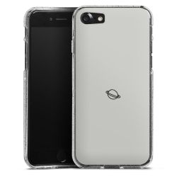 Silikon Glitter Case transparent-silber