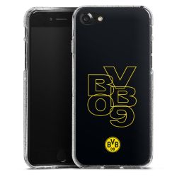 Silikon Glitter Case transparent-silber