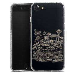 Silikon Glitter Case transparent-silber