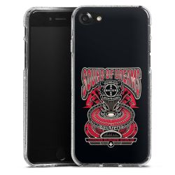 Silikon Glitter Case transparent-silber