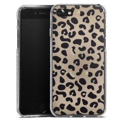 Silikon Glitter Case transparent-silber