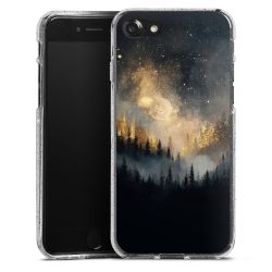 Silikon Glitter Case transparent-silber