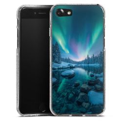 Silikon Glitter Case transparent-silber