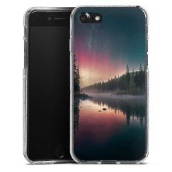 Silikon Glitter Case transparent-silber