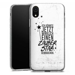 Silikon Glitter Case transparent-silber