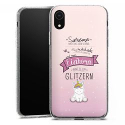 Silikon Glitter Case transparent-silber