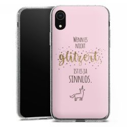 Silikon Glitter Case transparent-silber