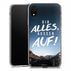 Silikon Glitter Case transparent-silber