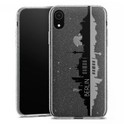 Silikon Glitter Case transparent-silber