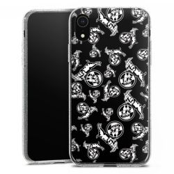 Silikon Glitter Case transparent-silber