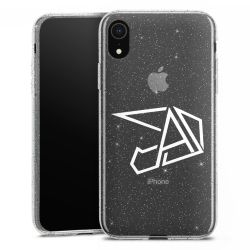 Silikon Glitter Case transparent-silber