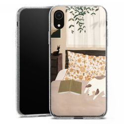 Silikon Glitter Case transparent-silber