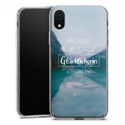 Silikon Glitter Case transparent-silber