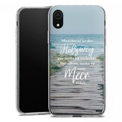 Silikon Glitter Case transparent-silber