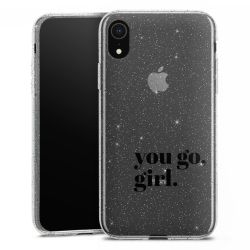 Silikon Glitter Case transparent-silber