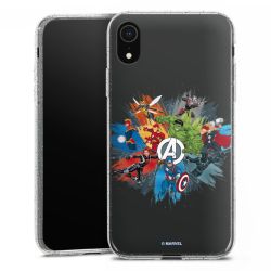 Silikon Glitter Case transparent-silber