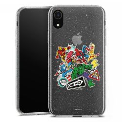 Silikon Glitter Case transparent-silber