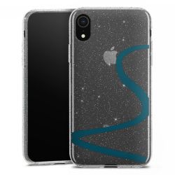 Silikon Glitter Case transparent-silber