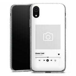 Silikon Glitter Case transparent-silber