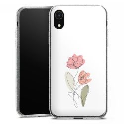 Silikon Glitter Case transparent-silber