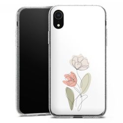 Silikon Glitter Case transparent-silber