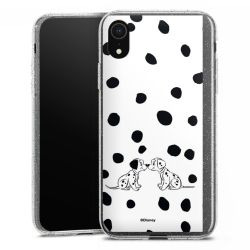 Silikon Glitter Case transparent-silber