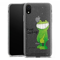 Silikon Glitter Case transparent-silber