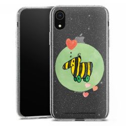 Silikon Glitter Case transparent-silber