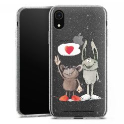 Silikon Glitter Case transparent-silber