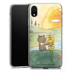 Silikon Glitter Case transparent-silber