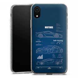 Silikon Glitter Case transparent-silber