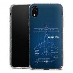 Silikon Glitter Case transparent-silber