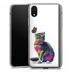 Silikon Glitter Case transparent-silber