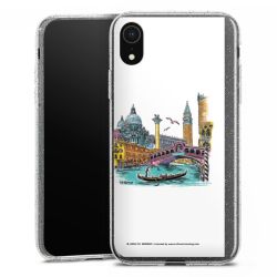 Silikon Glitter Case transparent-silber