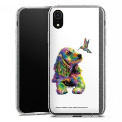 Silikon Glitter Case transparent-silber