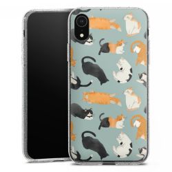 Silikon Glitter Case transparent-silber