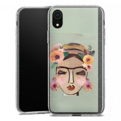 Silikon Glitter Case transparent-silber