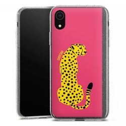 Silikon Glitter Case transparent-silber