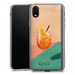 Silikon Glitter Case transparent-silber