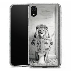 Silikon Glitter Case transparent-silber