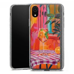 Silikon Glitter Case transparent-silber